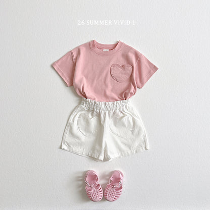 【PREORDER受付終了、ご希望はお問い合わせください。】79.Heart Pocket ShortSleeve Tee