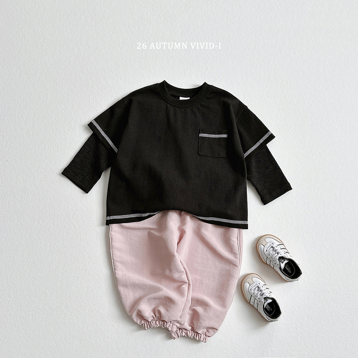 【秋のPRE-ODER 5%OFF】08.Side Stripe Label Windbreaker Jogger Pants