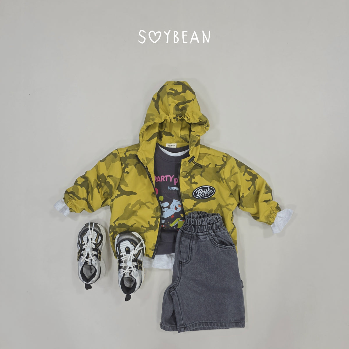 【秋のPRE-ODER 5%OFF】80.Camo Hooded Windbreaker (7 Sizes)