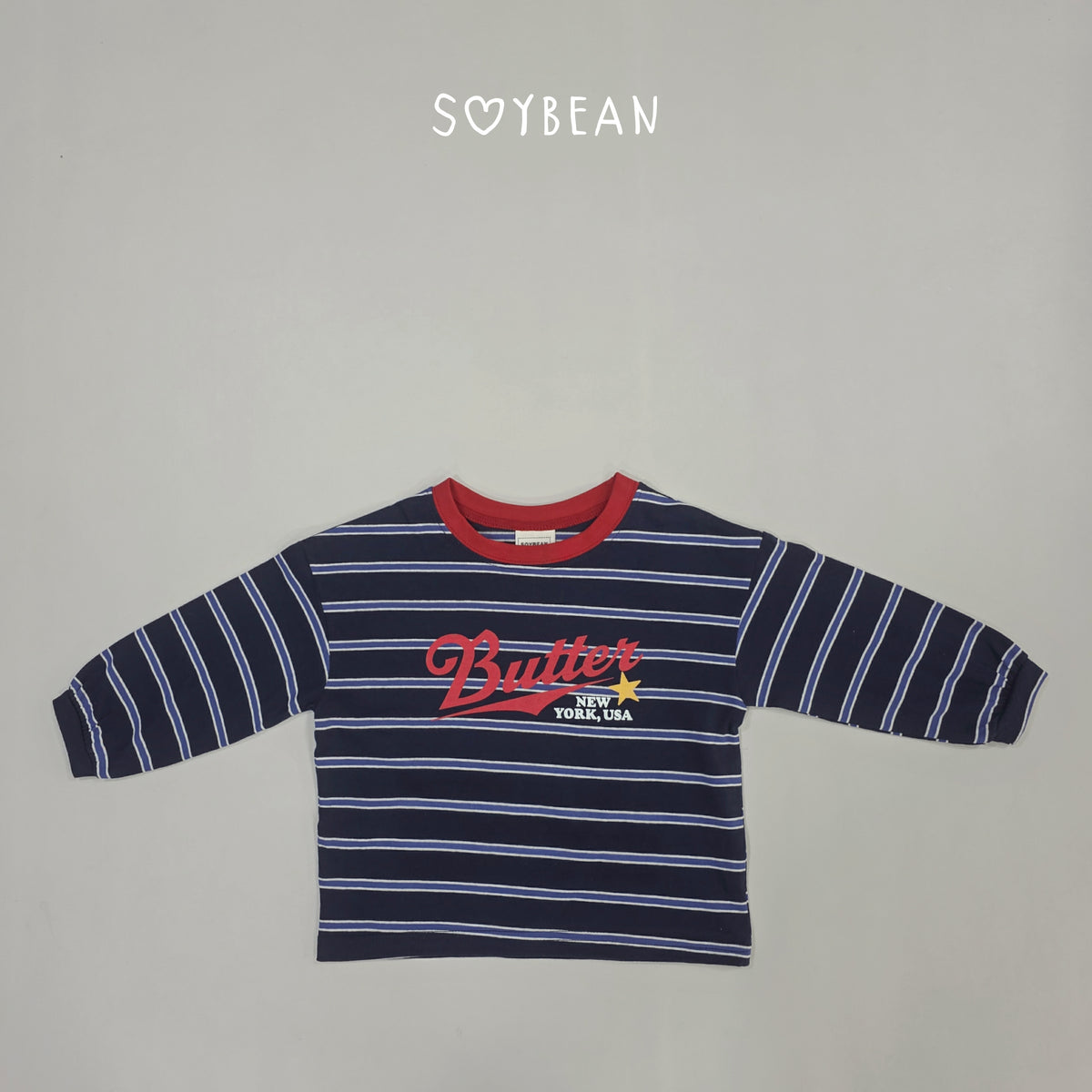 【秋のPRE-ODER 5%OFF】18.Butter Stripe Tee (7 Sizes)