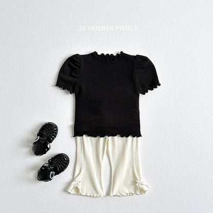 【PREORDER受付終了、ご希望はお問い合わせください。】27.Ribbon Slit Flare 7分丈 Pants