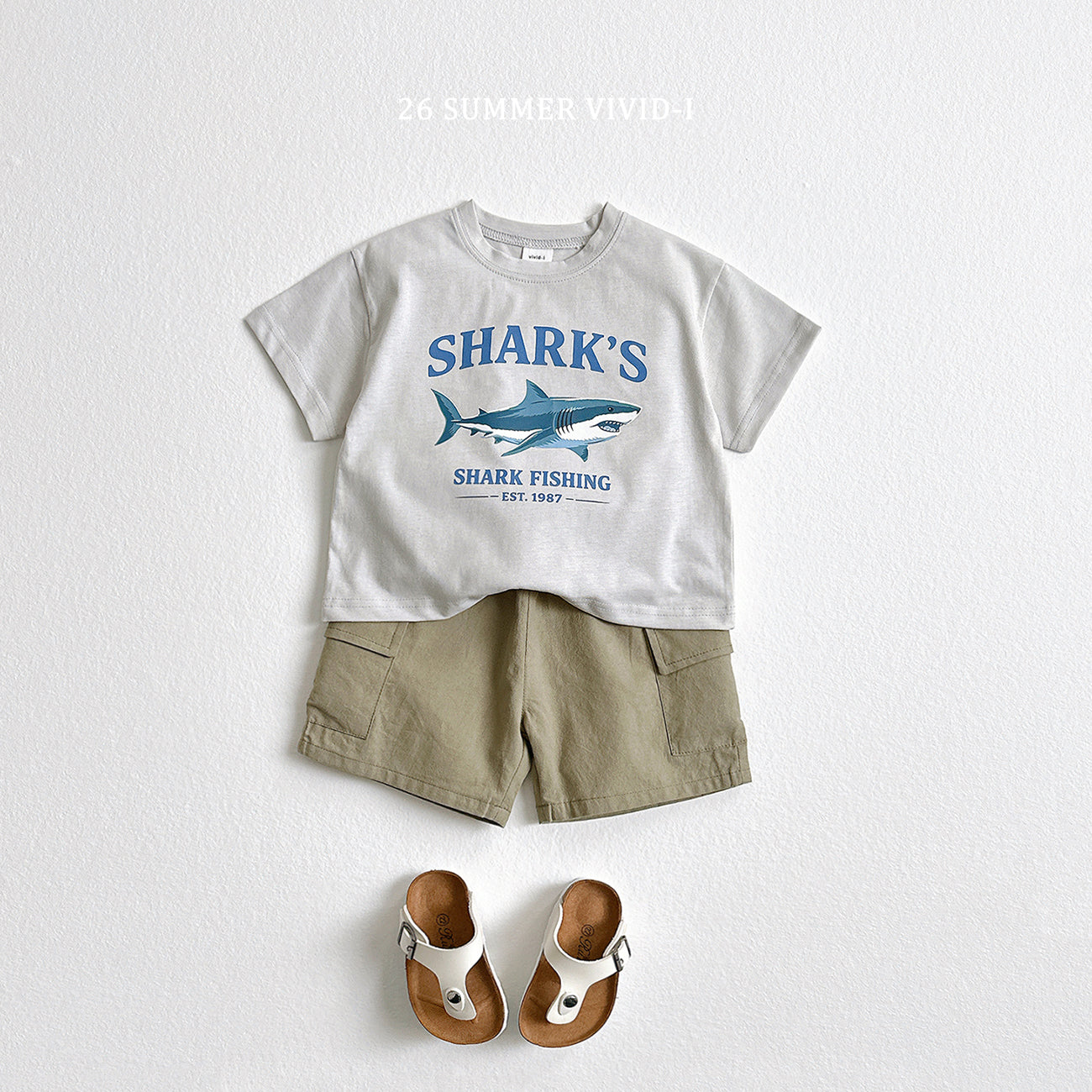 【PREORDER受付終了、ご希望はお問い合わせください。】43.Shark Silket ShortSleeve Tee