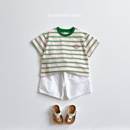 【PREORDER受付終了、ご希望はお問い合わせください。】69.Diamond Logo Stripe Tee