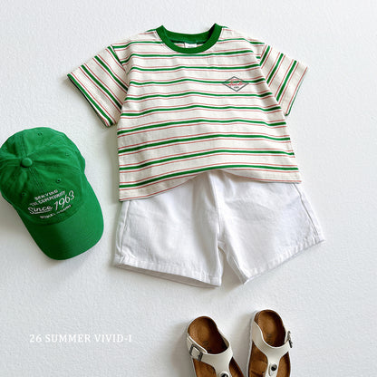 【PREORDER受付終了、ご希望はお問い合わせください。】69.Diamond Logo Stripe Tee