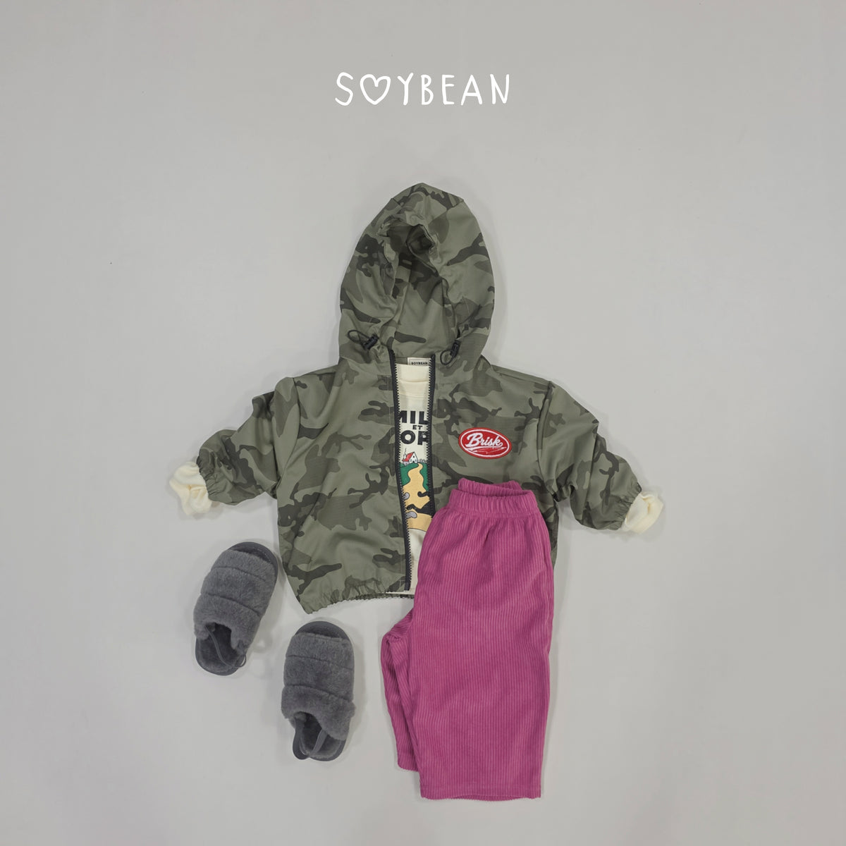 【秋のPRE-ODER 5%OFF】80.Camo Hooded Windbreaker (7 Sizes)
