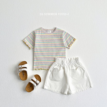 【PREORDER受付終了、ご希望はお問い合わせください。】72.Rainbow Rib Flare Tee