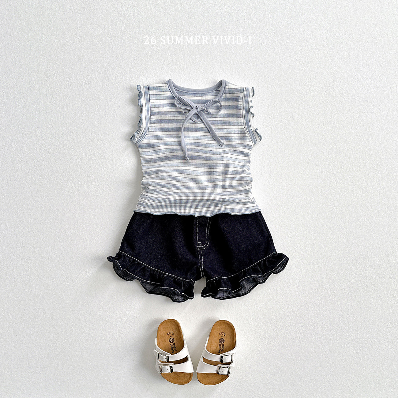 【PREORDER受付終了、ご希望はお問い合わせください。】12.Frill NonFade Denim Shorts