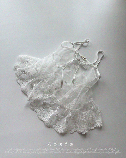 【PREORDER受付終了、ご希望はお問い合わせください。】32.Lace Open Dress