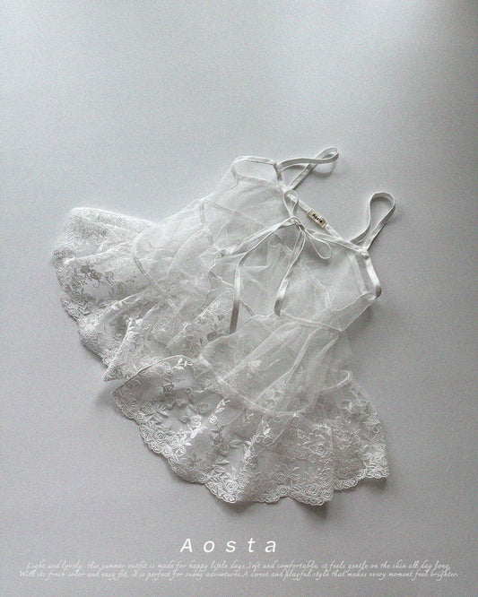 【PREORDER受付終了、ご希望はお問い合わせください。】32.Lace Open Dress