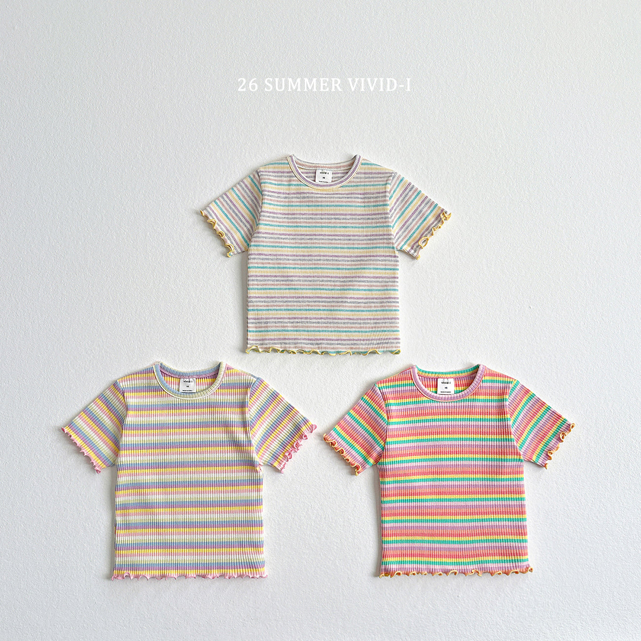 【PREORDER受付終了、ご希望はお問い合わせください。】72.Rainbow Rib Flare Tee