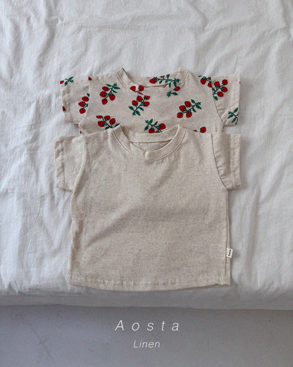 【PREORDER受付終了、ご希望はお問い合わせください。】38.Linen Short Sleeve T