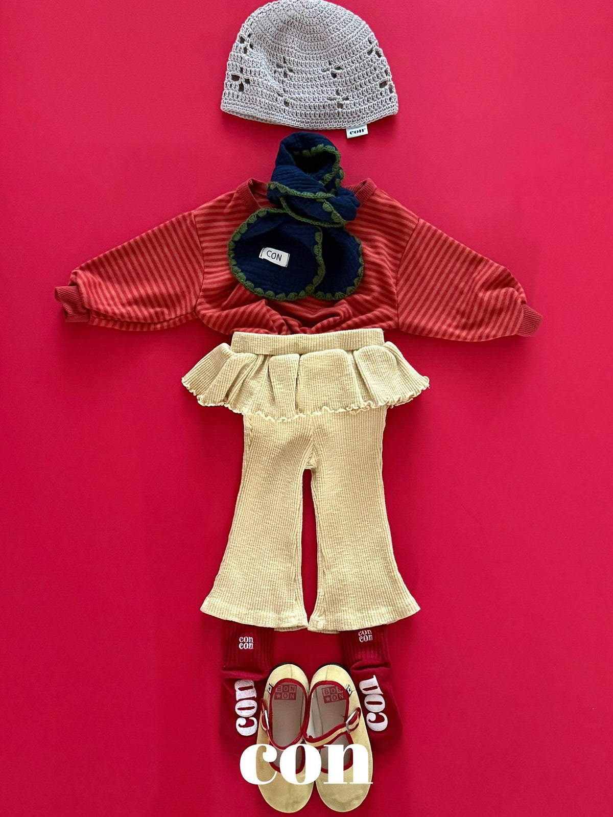 【秋のPRE-ODER 5%OFF】34.Chik Chok Stripe T-Shirt | CON