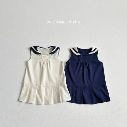 【PREORDER受付終了、ご希望はお問い合わせください。】91.Sailor Sleeveless Dress