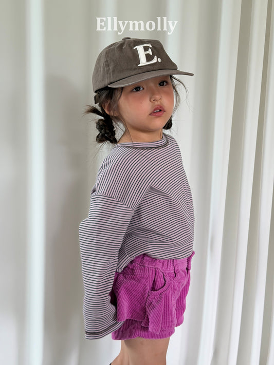 【PRE-ODER〆8.9(sun)】20.Ribbed Lettuce-Edge T-Shirt | ellymolly