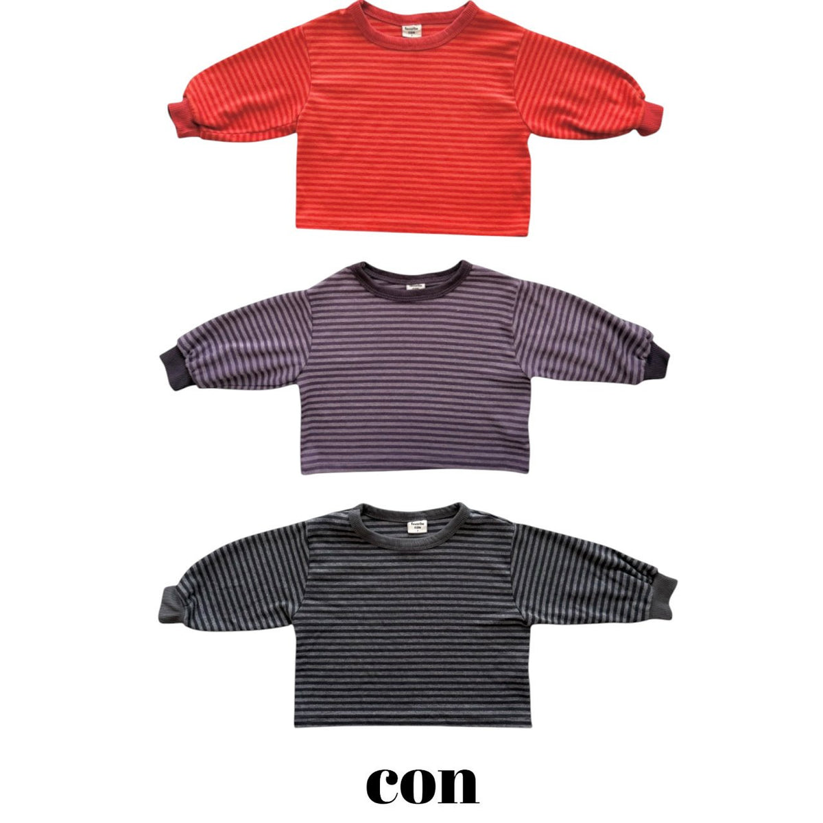 【秋のPRE-ODER 5%OFF】34.Chik Chok Stripe T-Shirt | CON