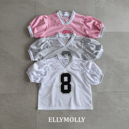 【PREORDER 4日間限定】6.Mesh Puff V-Neck T-Shirt