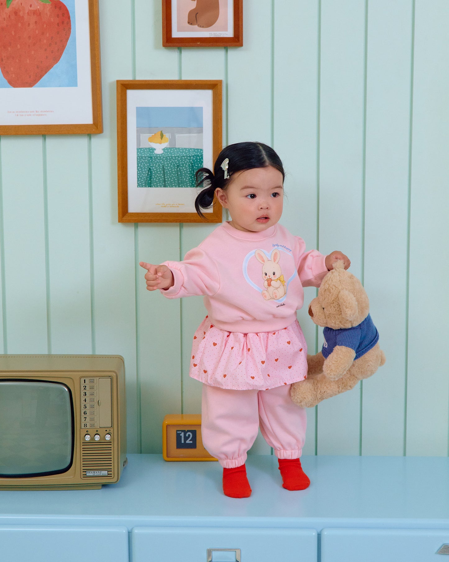 【PRE-ODER〆8.9(sun)】03.Cute Rabbit Top & Bottom Set | oottbebe