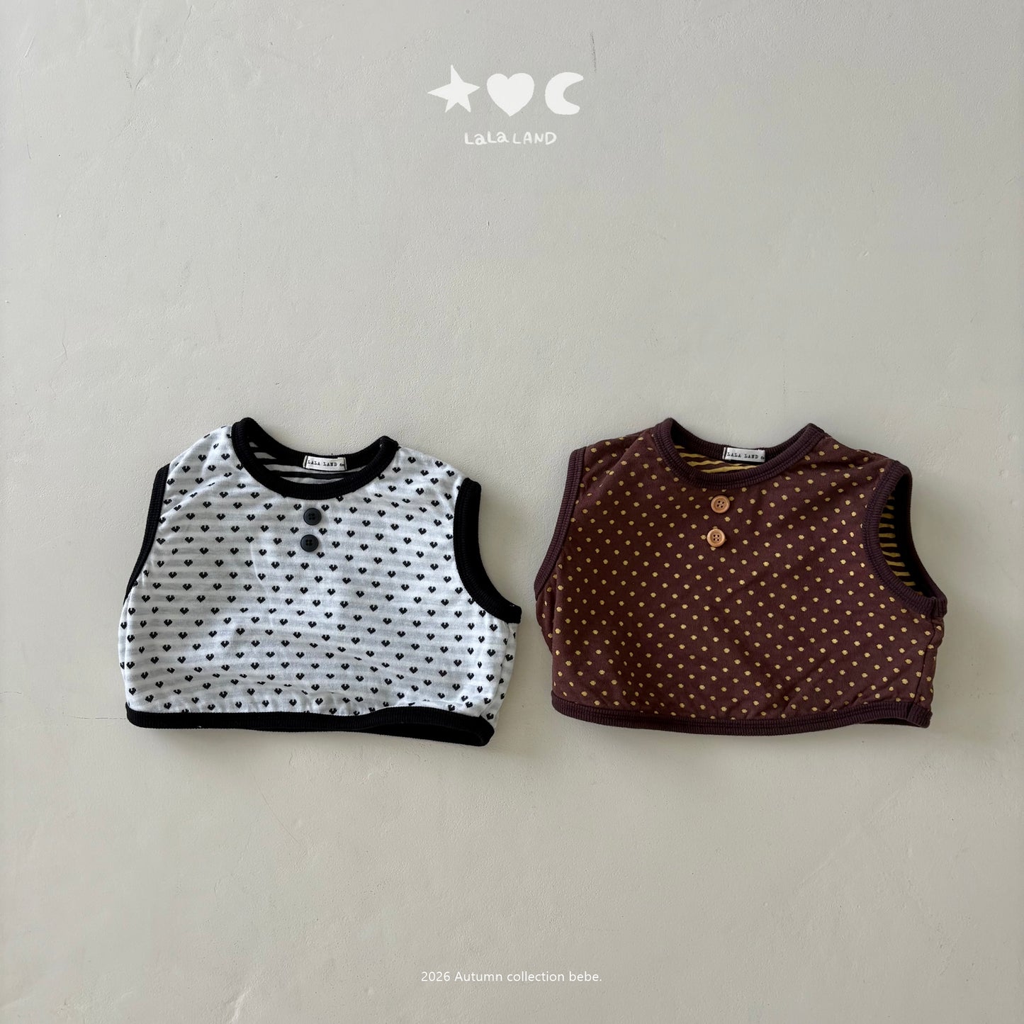 【PRE-ODER〆8.9(sun)】18.Heart-Dot Vest | lalaland