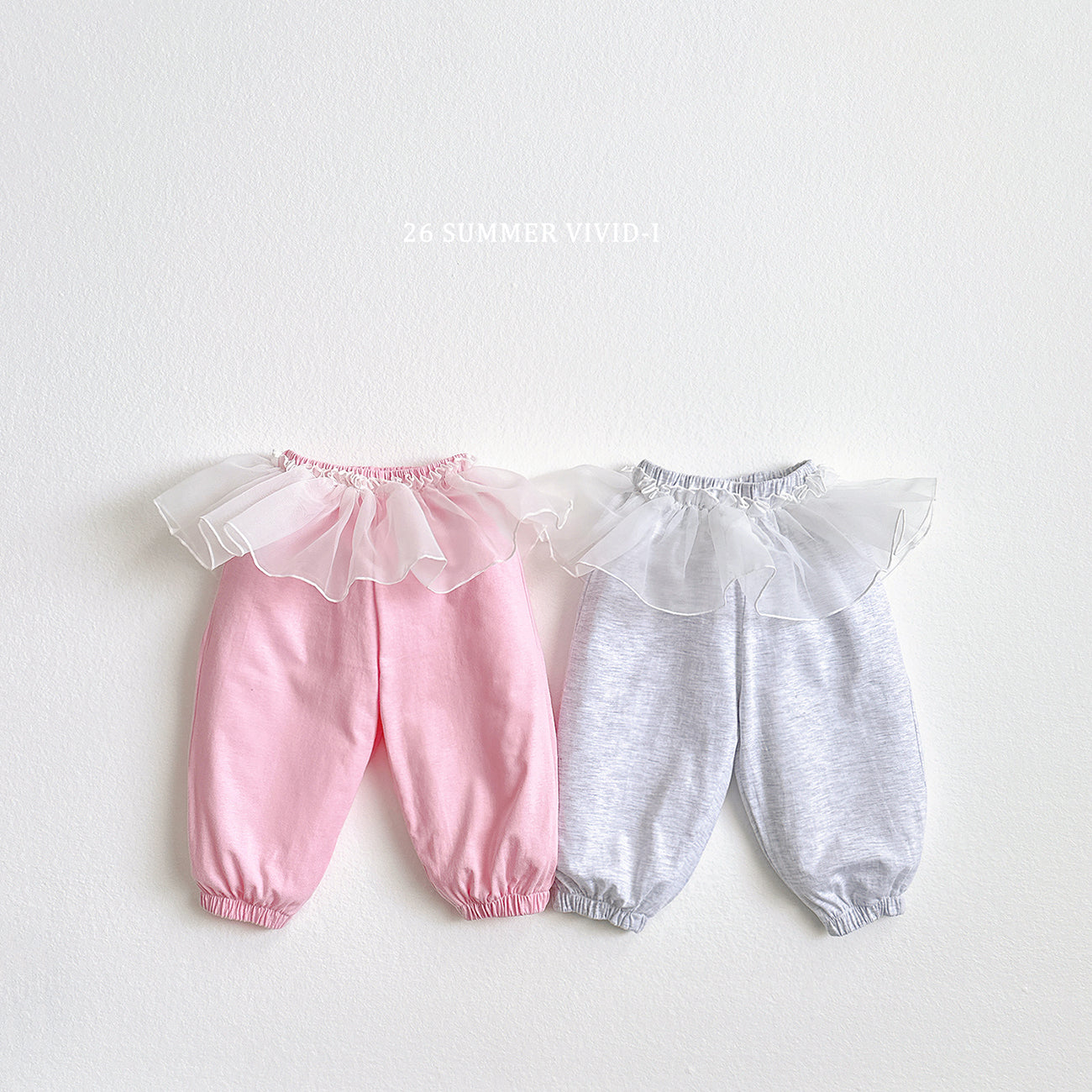 【PREORDER受付終了、ご希望はお問い合わせください。】32.Summer Frill Chiffon Jogger Pants