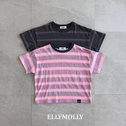 【PREORDER 4日間限定】3.Washed Stripe Box T-Shirt
