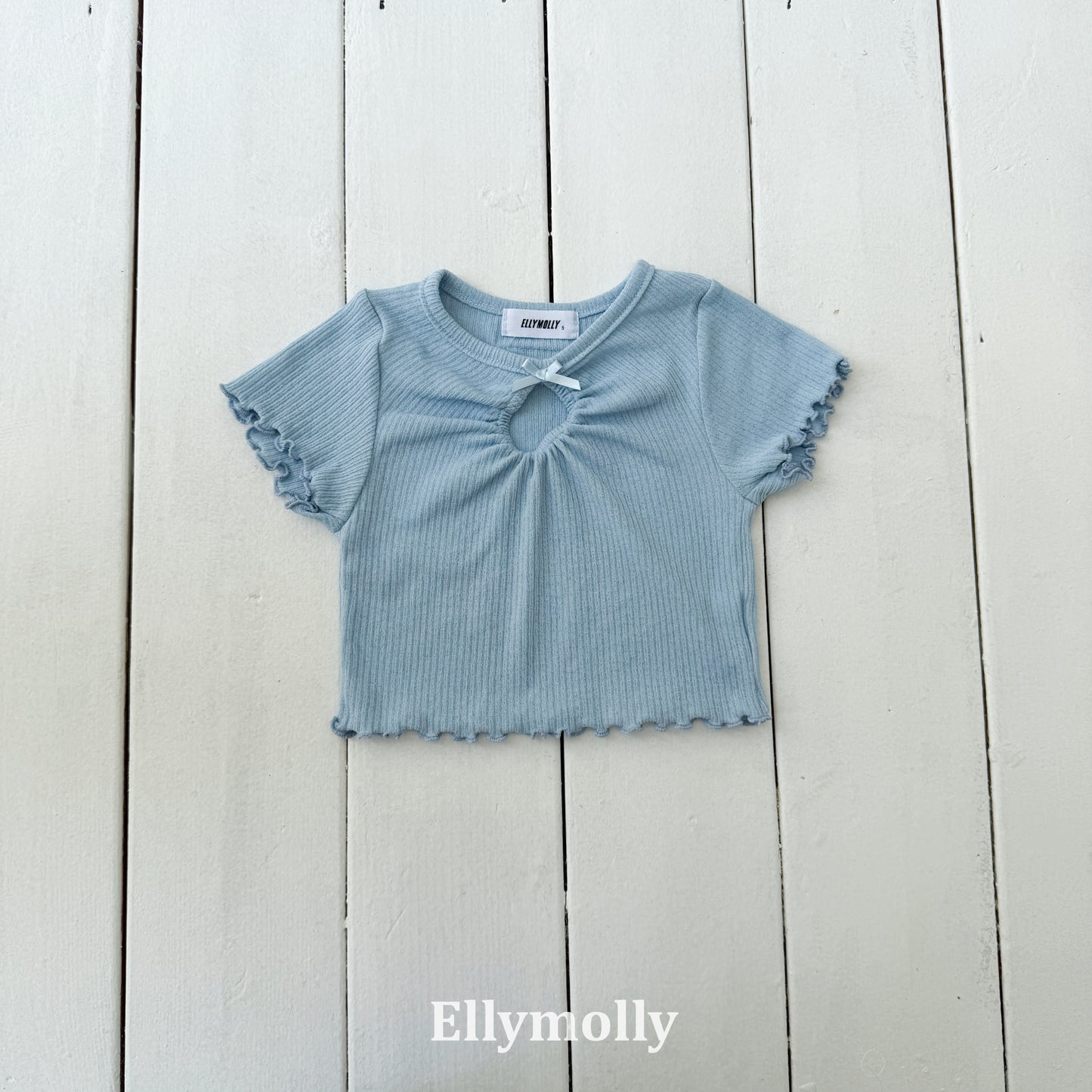 【期間限定 PRE-ODER】14.Shirring Opening Point Tee