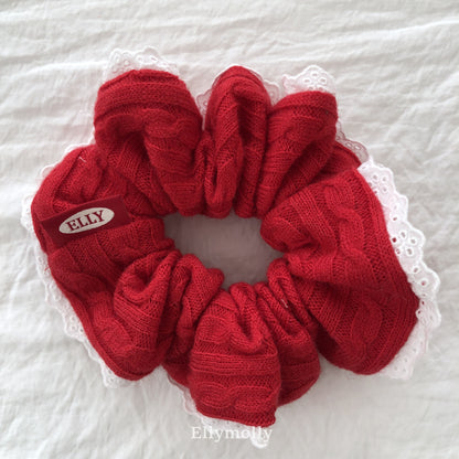 【PREORDER 4日間限定】34. Cable Knit Scrunchie