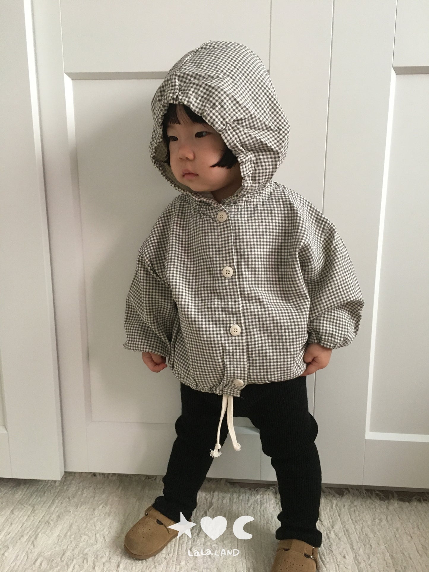 【PRE-ODER〆8.9(sun)】07.Gingham Hood Jumper | lalaland