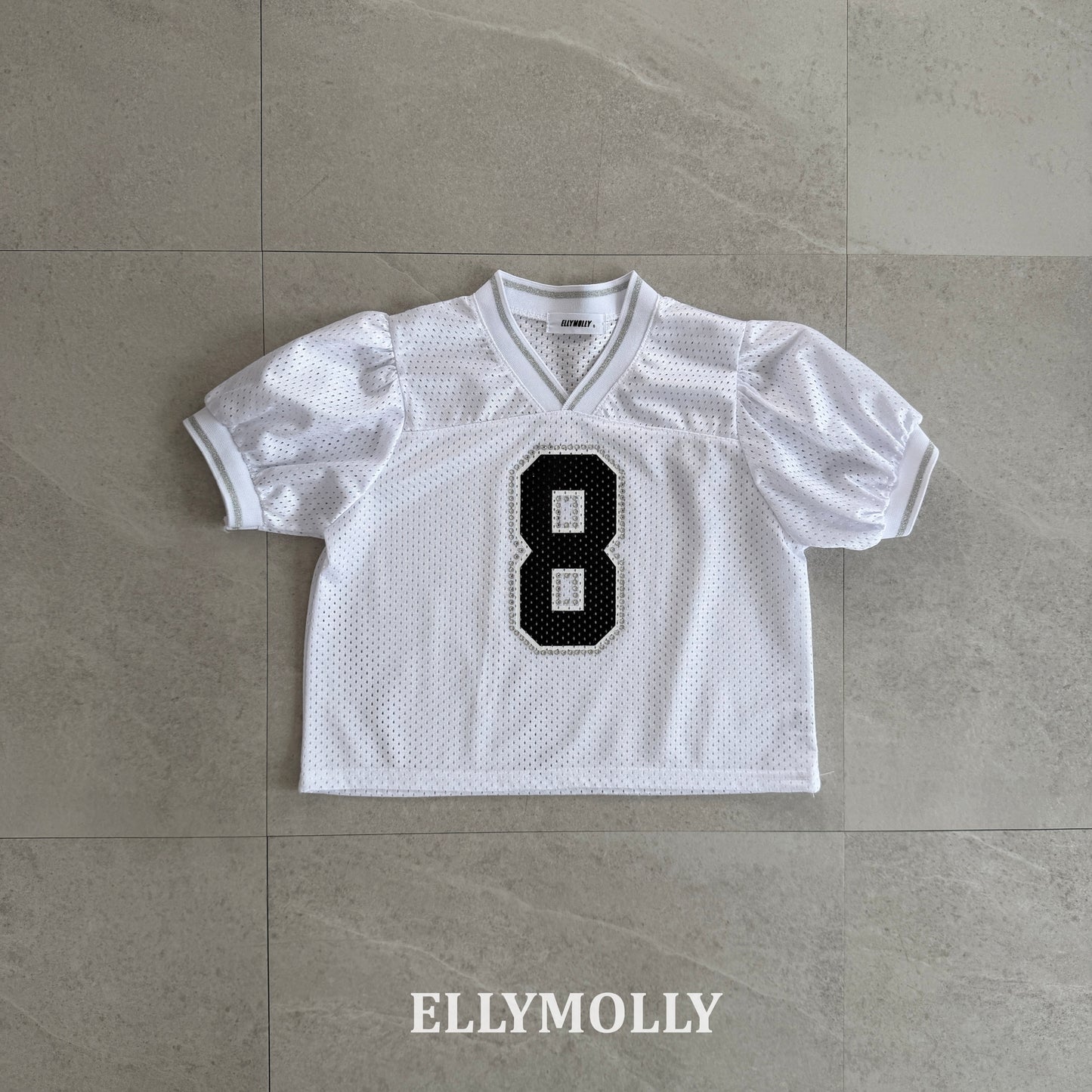 【PREORDER 4日間限定】6.Mesh Puff V-Neck T-Shirt