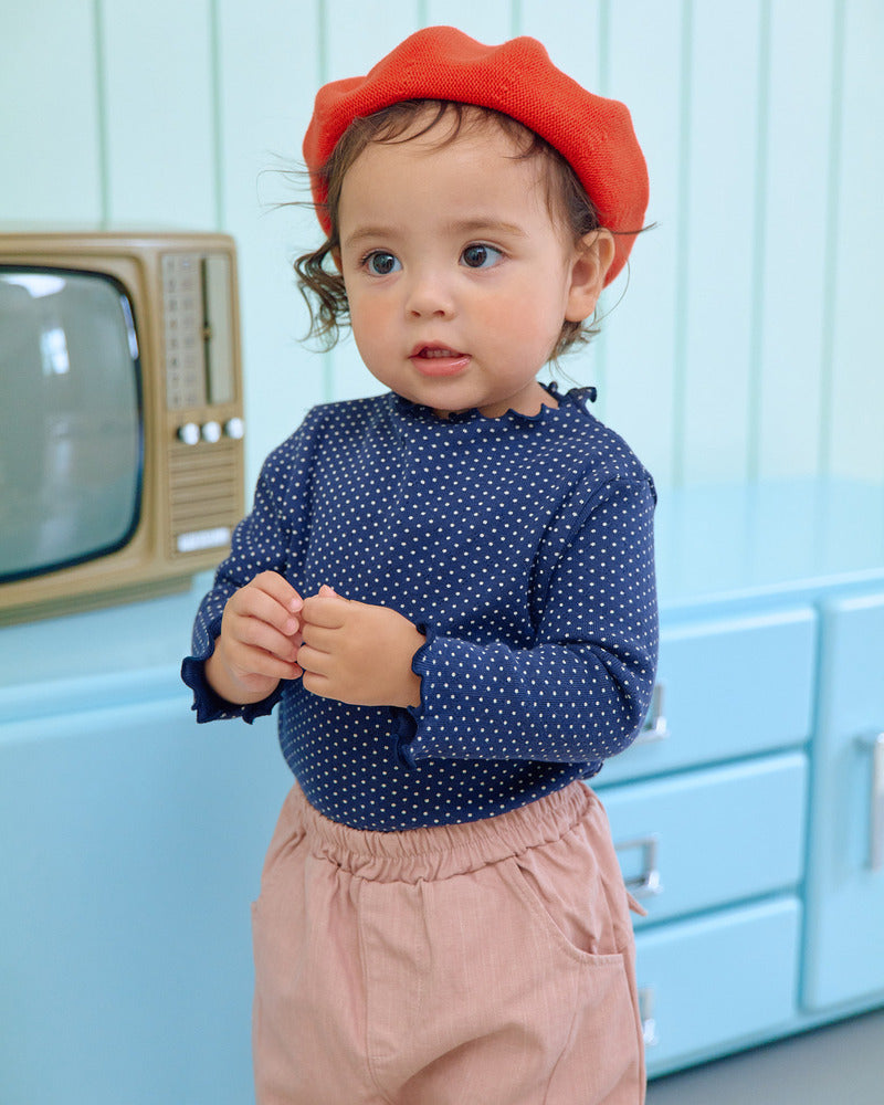 【PRE-ODER〆8.9(sun)】41.Dot Frill T-Shirt | oottbebe
