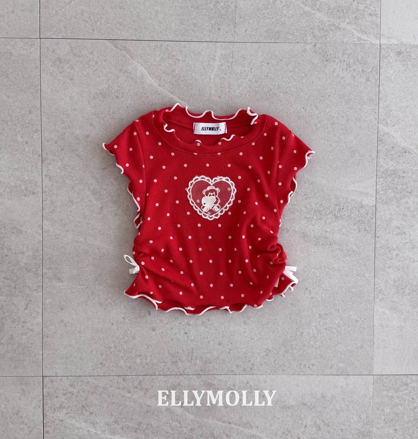 【PREORDER 4日間限定】11.Dot Mimi Shirring T-Shirt