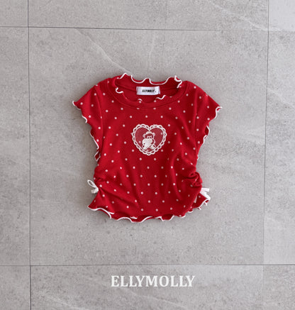 【PREORDER 4日間限定】11.Dot Mimi Shirring T-Shirt