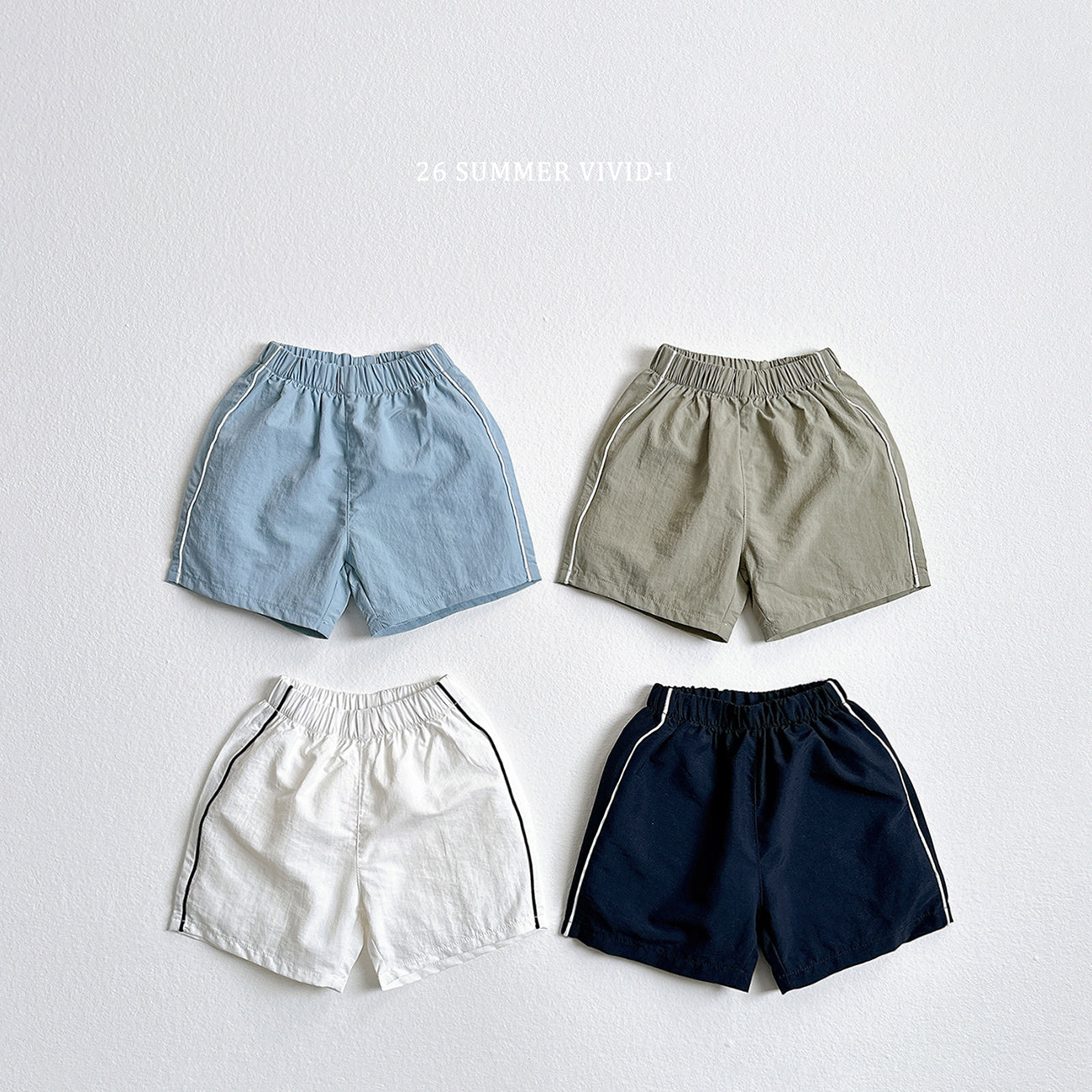 【PREORDER受付終了、ご希望はお問い合わせください。】17.Piping Crinkle Shorts
