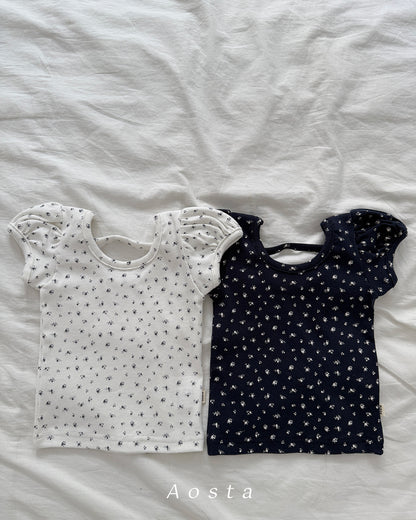【PREORDER受付終了、ご希望はお問い合わせください。】56.Open Back Puff Blouse