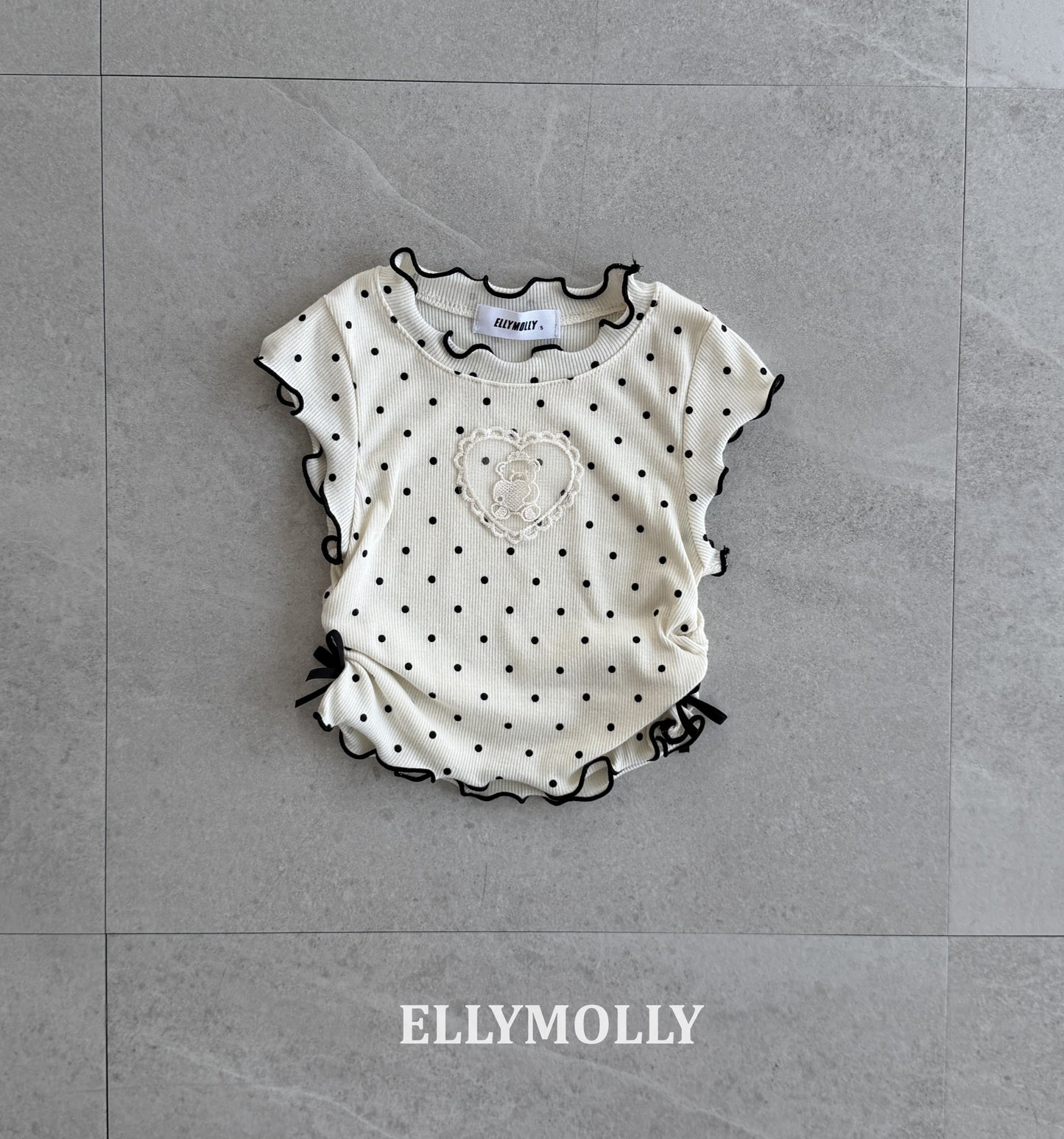 【PREORDER 4日間限定】11.Dot Mimi Shirring T-Shirt