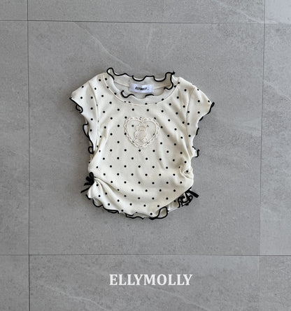 【PREORDER 4日間限定】11.Dot Mimi Shirring T-Shirt