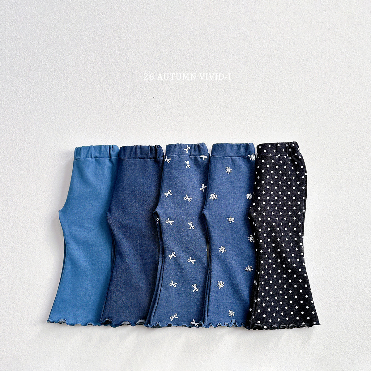 【秋のPRE-ODER 5%OFF】29.Soft Denim Flare Pants