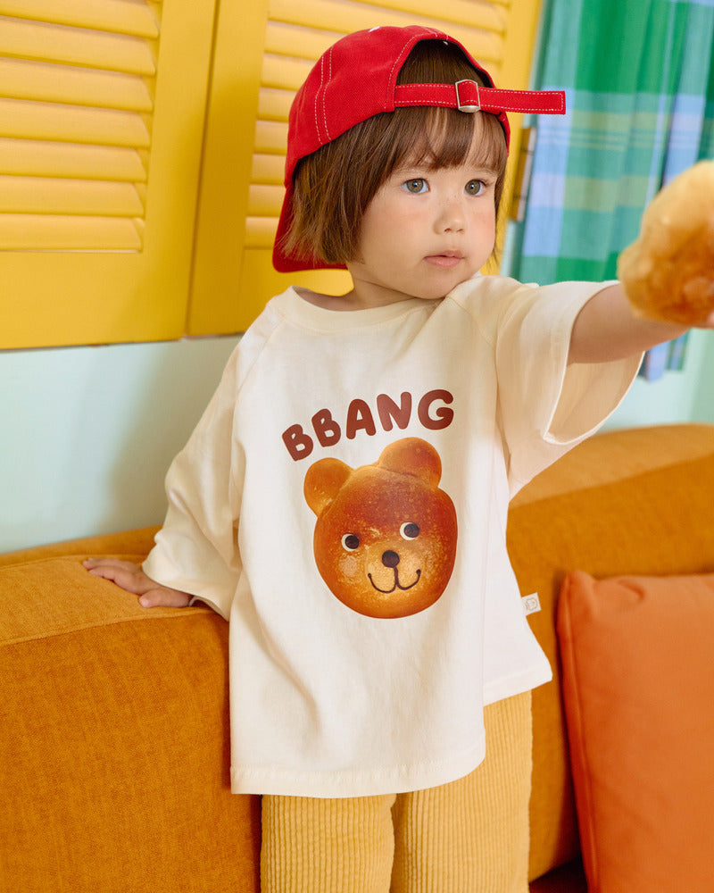 【PRE-ODER〆8.9(sun)】12.Bread Raglan T-Shirt – Kids | oottbebe