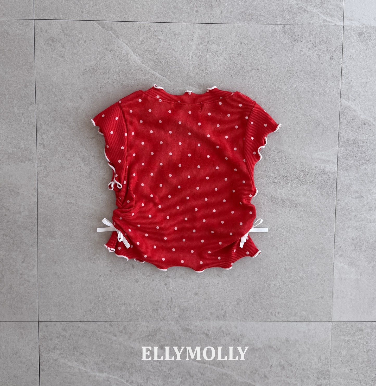 【PREORDER 4日間限定】11.Dot Mimi Shirring T-Shirt