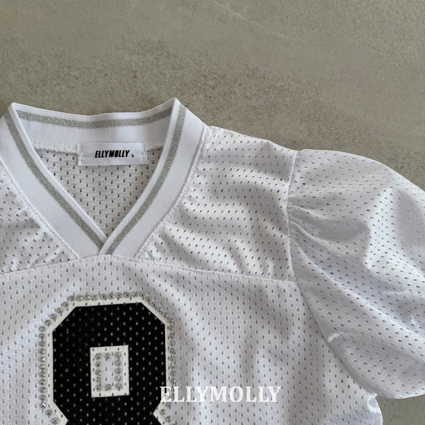 【PREORDER 4日間限定】6.Mesh Puff V-Neck T-Shirt