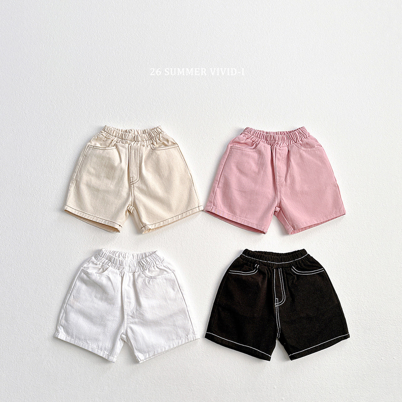 【PREORDER受付終了、ご希望はお問い合わせください。】14.Stitch Cotton Shorts