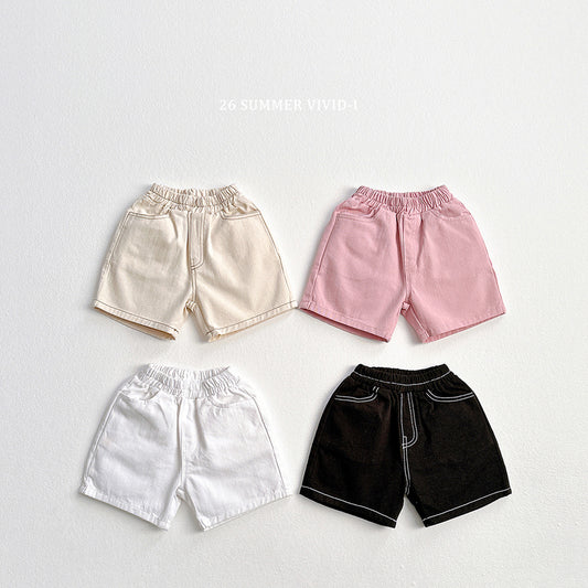 【PREORDER受付終了、ご希望はお問い合わせください。】14.Stitch Cotton Shorts