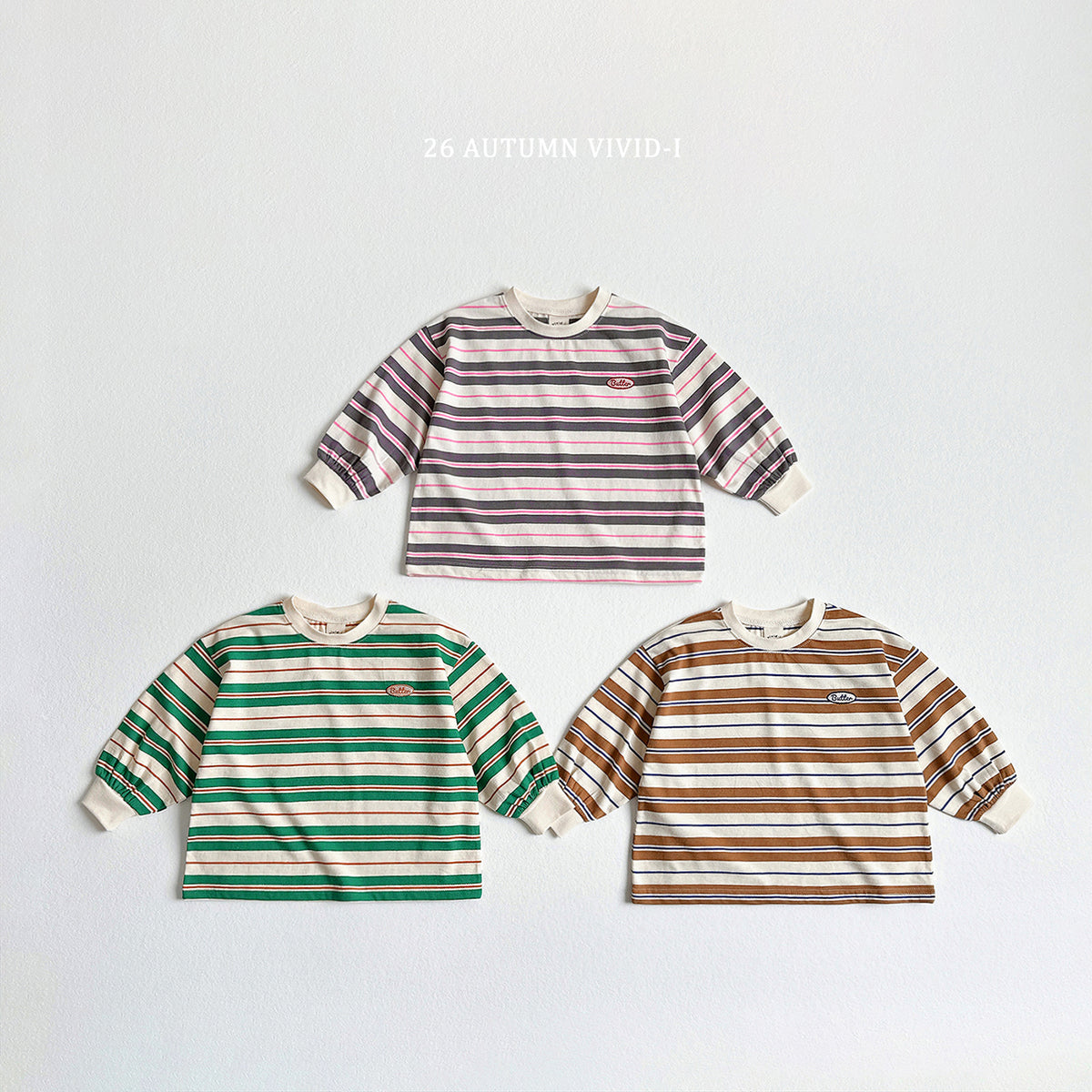 【秋のPRE-ODER 5%OFF】44.Butter Stripe Tee