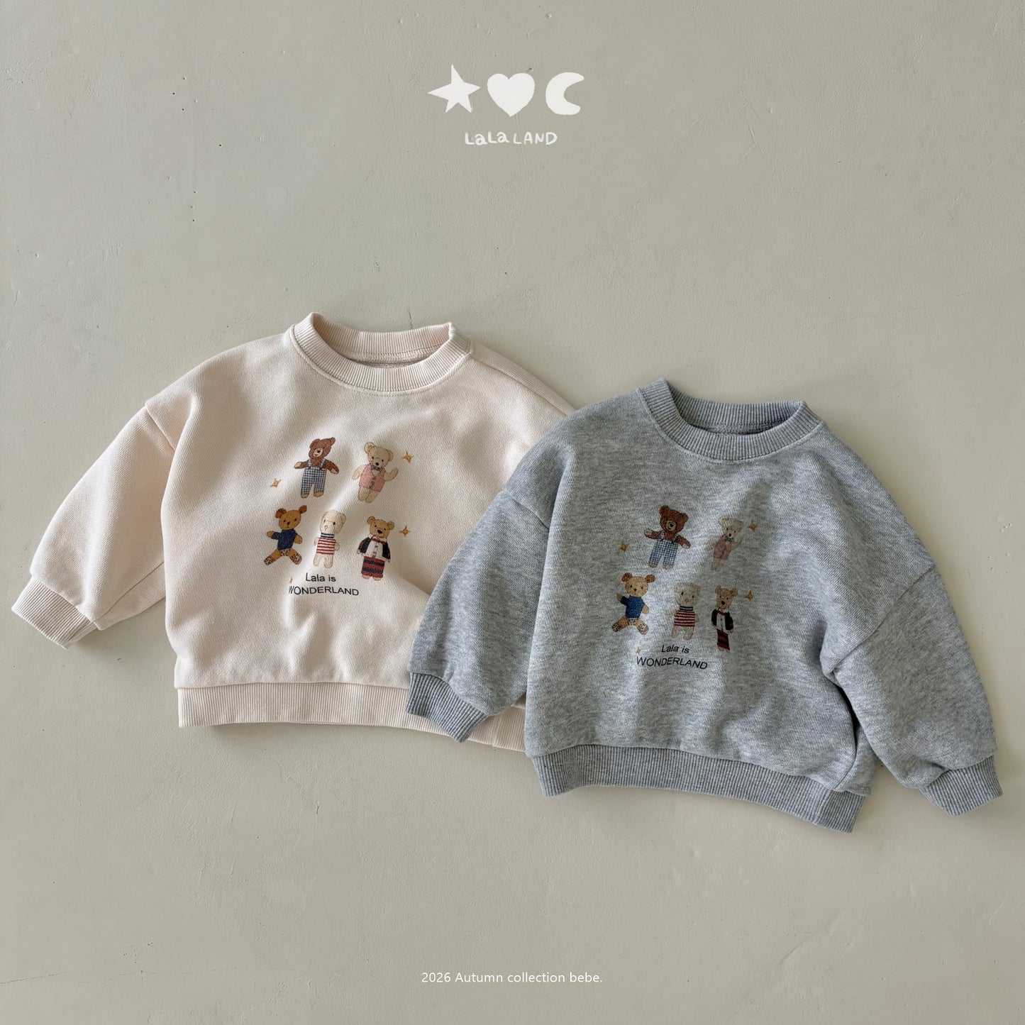 【PRE-ODER〆8.9(sun)】34.Bear Friends Sweatshirt | lalaland