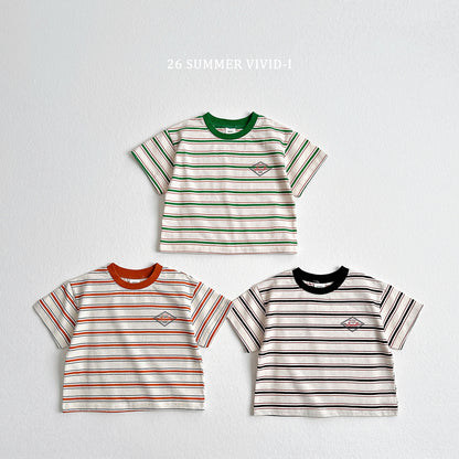 【PREORDER受付終了、ご希望はお問い合わせください。】69.Diamond Logo Stripe Tee