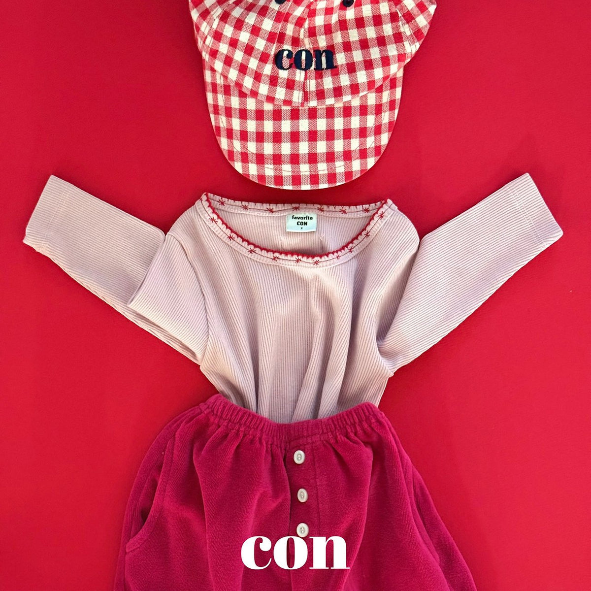 【秋のPRE-ODER 5%OFF】03.CON Check Cap | CON