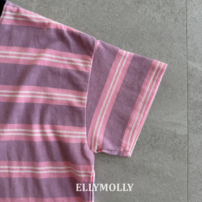 【PREORDER 4日間限定】3.Washed Stripe Box T-Shirt