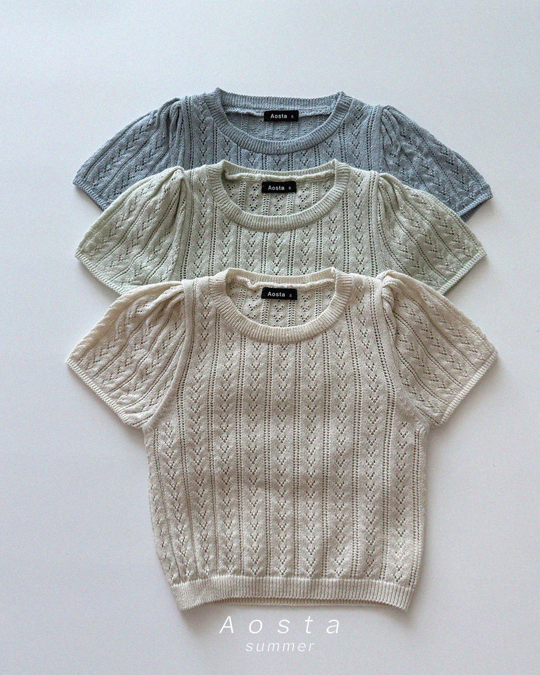 【PREORDER受付終了、ご希望はお問い合わせください。】21.Knit Eyelet T