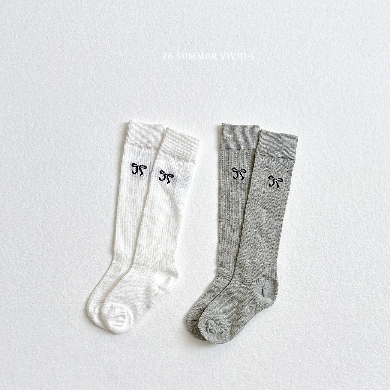 【PREORDER受付終了、ご希望はお問い合わせください。】121.Ribbon Embroidery Knee Socks