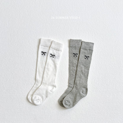 【PREORDER受付終了、ご希望はお問い合わせください。】121.Ribbon Embroidery Knee Socks