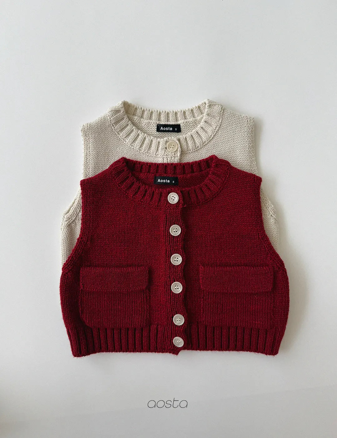 【秋のPRE-ODER 5%OFF】08.Knit Cookie Vest
